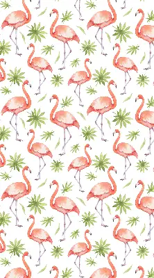 Tekstilno senčilo Flamingo in listi