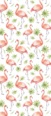 Tekstilno senčilo Flamingo in listi