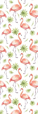 Tekstilno senčilo Flamingo in listi