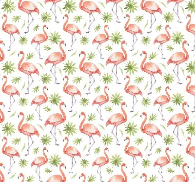 Tekstilno senčilo Flamingo in listi