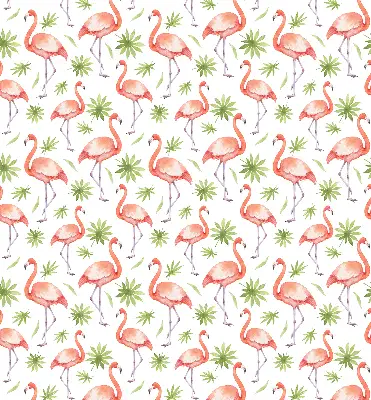 Tekstilno senčilo Flamingo in listi