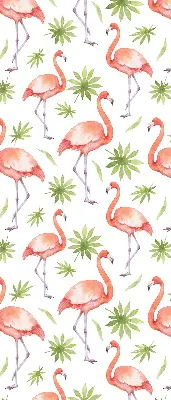 Tekstilno senčilo Flamingo in listi