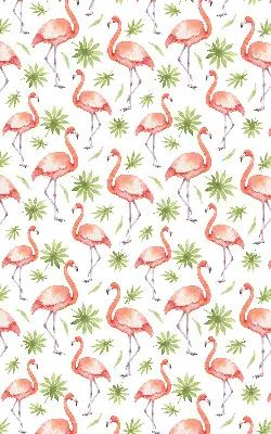 Tekstilno senčilo Flamingo in listi