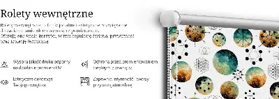 Notranje senčilo za okno Barvni krogi