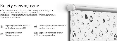 Notranje okensko senčilo Kapljice