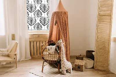 Notranje senčilo za okno Sivi listi