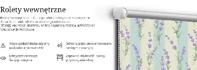 Notranje okensko senčilo Vijolične rože