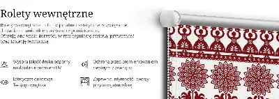 Notranje senčilo za okno Rjavi vzorec