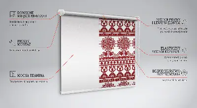 Notranje senčilo za okno Rjavi vzorec