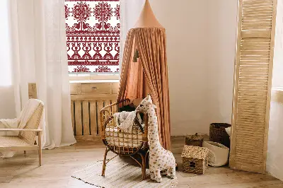 Notranje senčilo za okno Rjavi vzorec