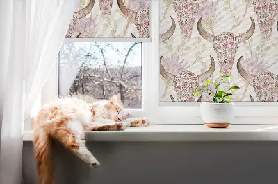 Senčilo za okno Barvite bizonske glave