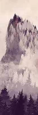 Senčilo za balkonska vrata Poslikane gore