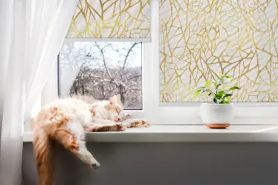 Notranje okensko senčilo Rumen vzorec