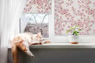 Notranje okensko senčilo Rožnata lilija