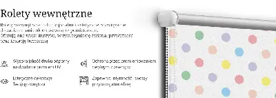 Notranje okensko senčilo Barvite pike
