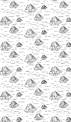 Senčilo za balkonska vrata Narisane ladje
