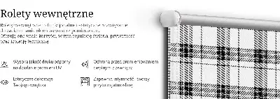 Notranje senčilo Sivi tartan