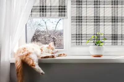Notranje senčilo Sivi tartan