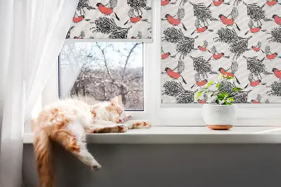 Senčilo za okno Ptice sneguljčice