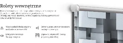 Senčilo za okno Sivi 3D kvadratki
