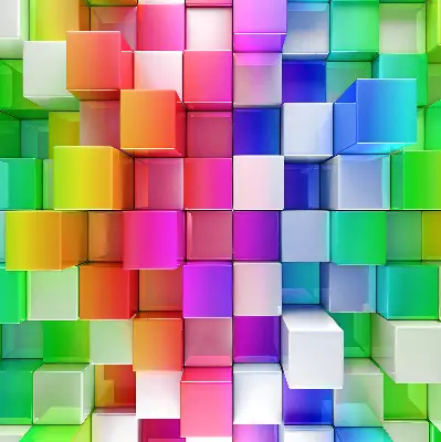 Notranje senčilo Barvite 3D kocke
