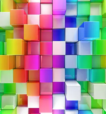 Notranje senčilo Barvite 3D kocke