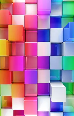 Notranje senčilo Barvite 3D kocke