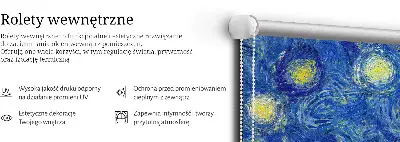 Notranje okensko senčilo Poslikana modra slika