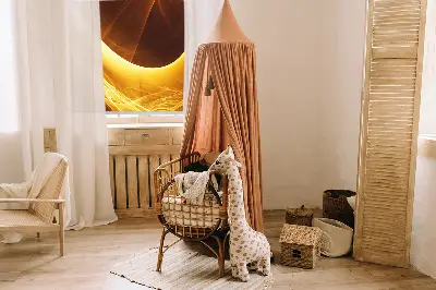 Senčilo za balkonska vrata Oranžna abstrakcija