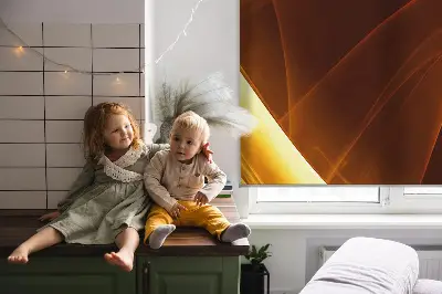 Senčilo za balkonska vrata Oranžna abstrakcija
