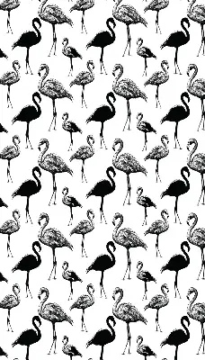 Senčilo za balkonska vrata Črni flamingi