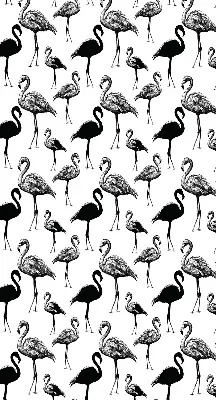 Senčilo za balkonska vrata Črni flamingi