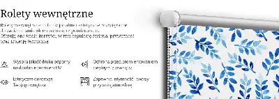 Notranje senčilo za okno Modri ​​listi