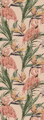 Notranje senčilo za okno Flamingi in rože