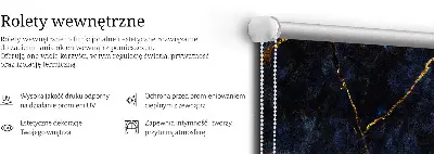 Notranje okensko senčilo Temno moder marmor