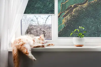 Senčilo za okno Zeleni marmor