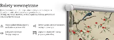Notranje okensko senčilo Ptice na drevesu