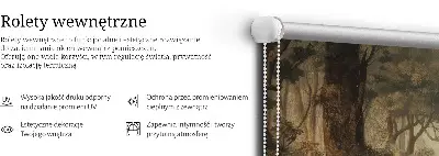 Notranje senčilo za okno Živali v gozdu