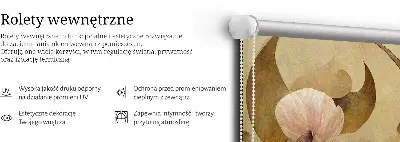Notranje senčilo za okno Rožnate rože