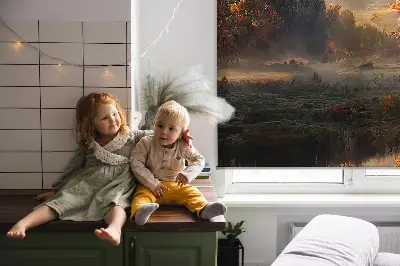 Notranje okensko senčilo Sončni zahod za drevesi