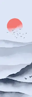 Tekstilno senčilo Gore v megli