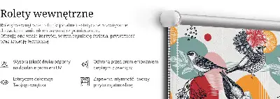 Notranje okensko senčilo Ptice