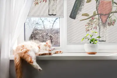 Tekstilno senčilo Ptice na vejah