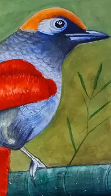 Notranje okensko senčilo Ptica na veji