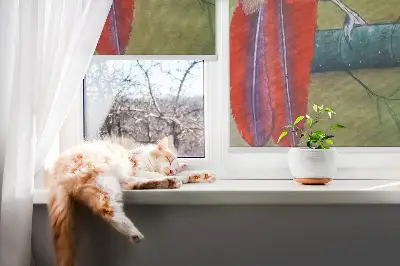 Notranje okensko senčilo Ptica na veji