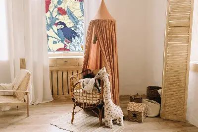 Tekstilno senčilo Ptice med rožami