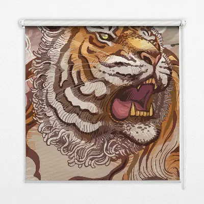 Notranje okensko senčilo Tiger v rožah