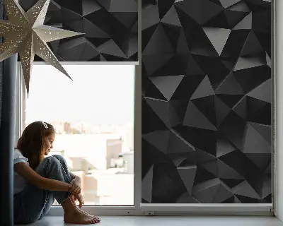 Notranji zatemnilni rolo Črni origami