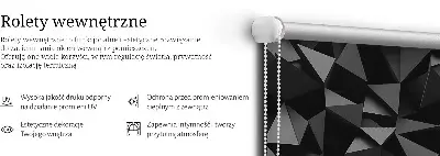 Notranji zatemnilni rolo Črni origami