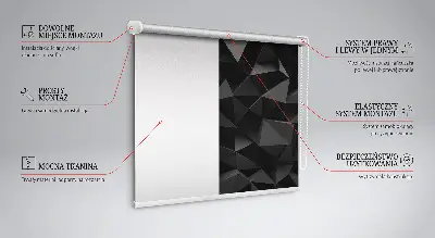 Notranji zatemnilni rolo Črni origami